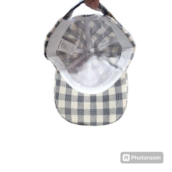 Cocus Pocus Buffalo Check Plaid Hat - Grey/Cream Baseball Cap - Picture 3 of 5